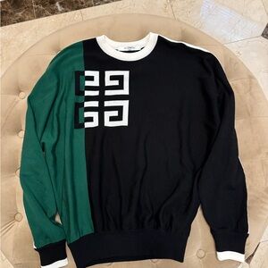 Authentic Givenchy Black and Green Crewneck Jumper